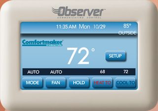 The new Observer� touchscreen communicating wall control can make installation�and sales�a whole lot easier.